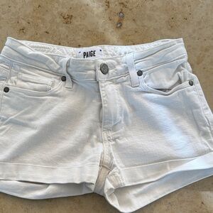 PAIGE Women's Cream Jean Shorts